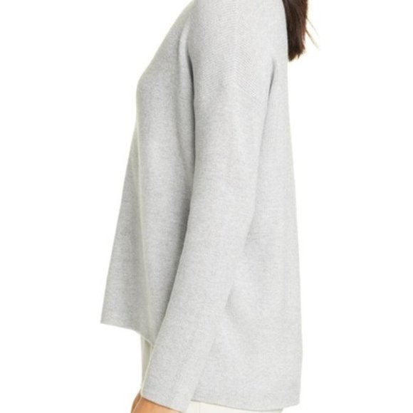 EILEEN FISHER | Metallic Merino Lagenlook Sweater - Picture 6 of 6